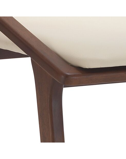 2 Chaises Gemma noyer/beige - 86x51x61 cm