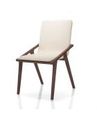 2 Chaises Gemma noyer/beige - 86x51x61 cm