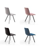 4 Chaises Toffee Colors gris/rose/noir/bleu - 87x44x56