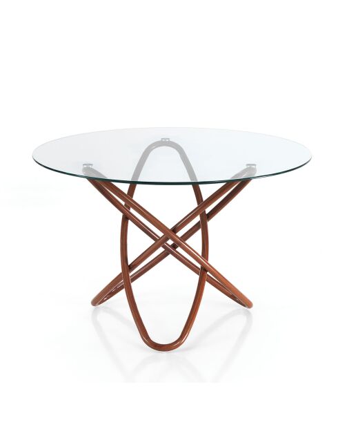 Table Hula Hoop Wood noyer - 76xØ 110 cm