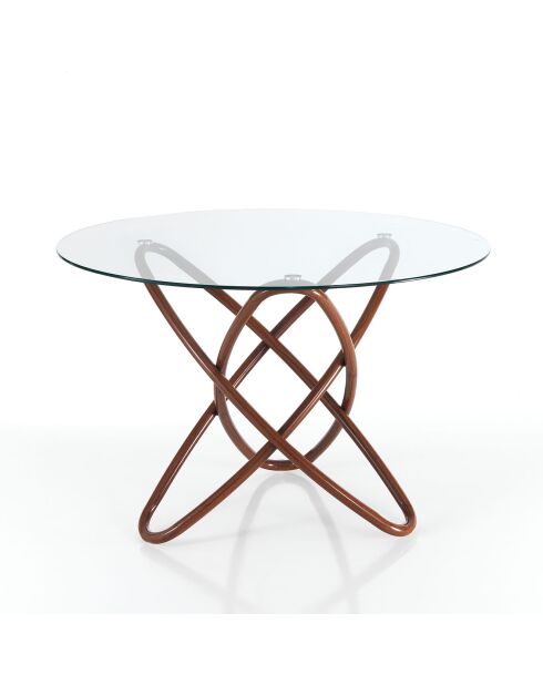 Table Hula Hoop Wood noyer - 76xØ 110 cm