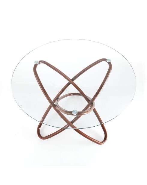 Table Hula Hoop Wood noyer - 76xØ 110 cm