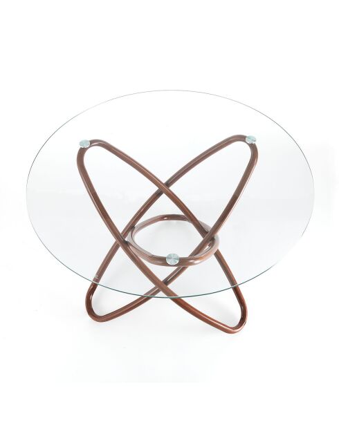 Table Hula Hoop Wood noyer - 76xØ 110 cm