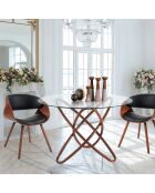 Table Hula Hoop Wood noyer - 76xØ 110 cm