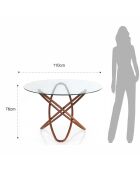 Table Hula Hoop Wood noyer - 76xØ 110 cm