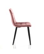 4 Chaises Faffy Pink rose/noir - 85x42x53 cm