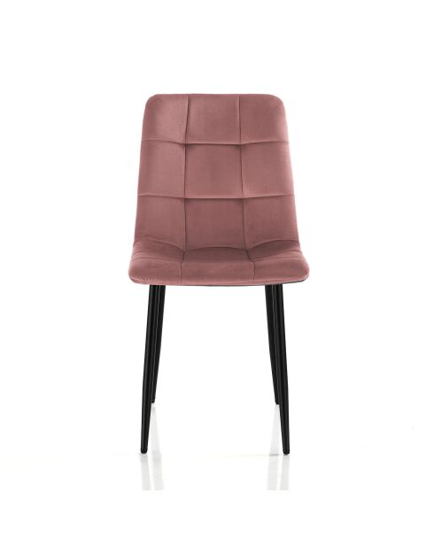 4 Chaises Faffy Pink rose/noir - 85x42x53 cm