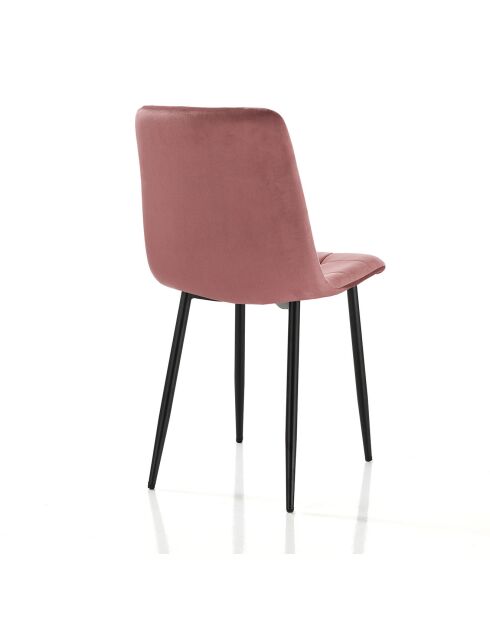 4 Chaises Faffy Pink rose/noir - 85x42x53 cm