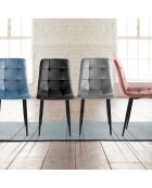 4 Chaises Faffy Pink rose/noir - 85x42x53 cm