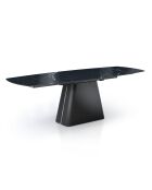 Table à rallonges Eran marbre noir brillant - 78x90x160/240 cm