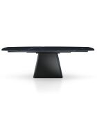 Table à rallonges Eran marbre noir brillant - 78x90x160/240 cm