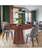 Table ronde Volga Noyer noyer - 75xØ.137 cm