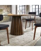 Table ronde Volga Noyer noyer - 75xØ.137 cm