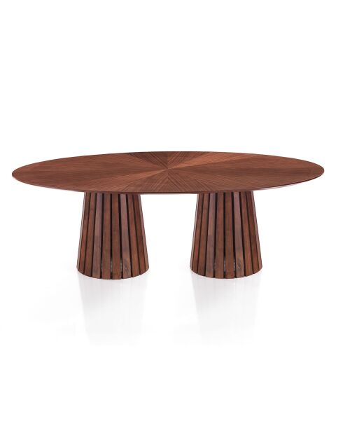 Table ovale Volga Walnut noyer - 75x110x190 cm
