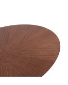 Table ovale Volga Walnut noyer - 75x110x190 cm