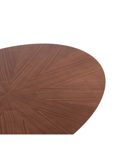 Table ovale Volga Walnut noyer - 75x110x190 cm
