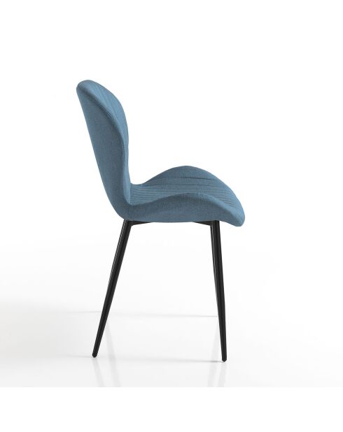 4 Chaises Handy bleu/noir - 86x51x56 cm