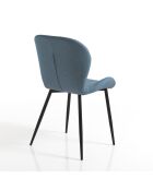 4 Chaises Handy bleu/noir - 86x51x56 cm