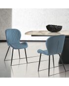 4 Chaises Handy bleu/noir - 86x51x56 cm