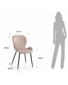 4 Chaises Handy marron clair - 86x51x56 cm