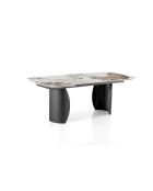 Table à rallonges Claw 2 gris/marbre onyx - 75.5x 89x180/220/260 cm