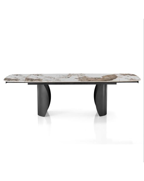 Table à rallonges Claw 2 gris/marbre onyx - 75.5x 89x180/220/260 cm