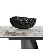 Table à rallonges Claw 2 gris/marbre onyx - 75.5x 89x180/220/260 cm