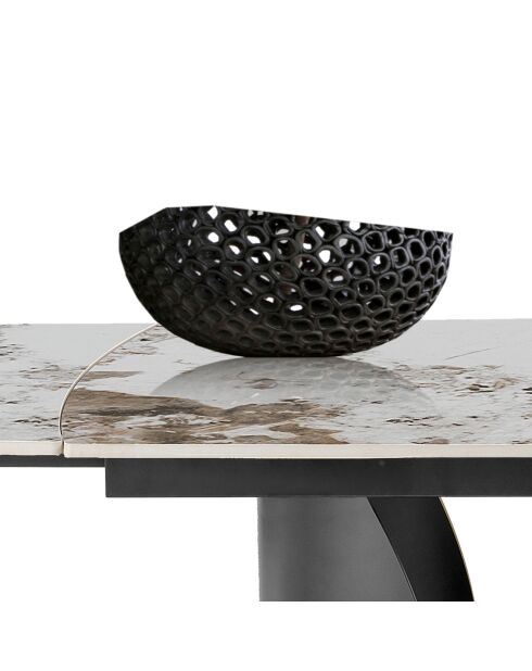 Table à rallonges Claw 2 gris/marbre onyx - 75.5x 89x180/220/260 cm