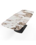 Table à rallonges Hands 2 gris/marbre onyx - 75.5x89x160/200/240 cm