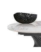 Table à rallonges Jorum 2 gris/marbre onyx - 75xØ.120 cm