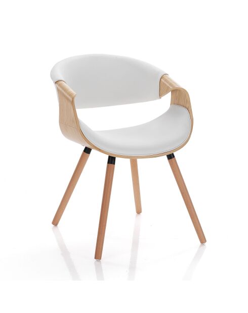 Chaise Visby 2 chêne/blanc - 72x53x59 cm