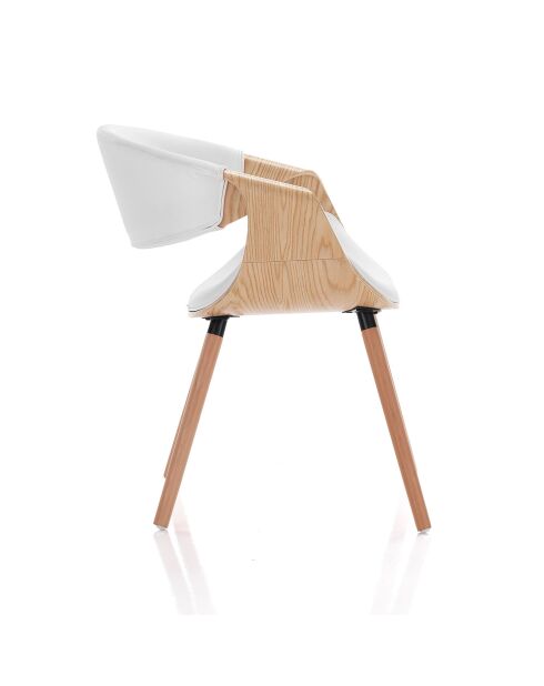 Chaise Visby 2 chêne/blanc - 72x53x59 cm