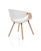 Chaise Visby 2 chêne/blanc - 72x53x59 cm