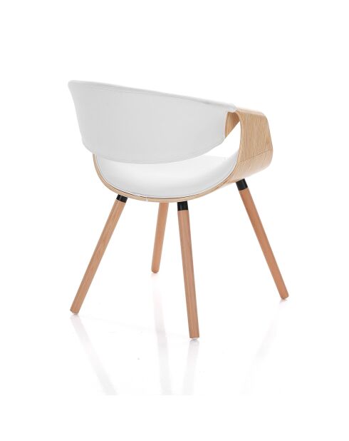 Chaise Visby 2 chêne/blanc - 72x53x59 cm