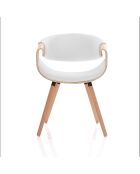Chaise Visby 2 chêne/blanc - 72x53x59 cm