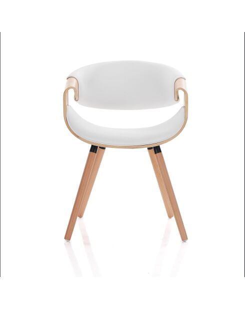 Chaise Visby 2 chêne/blanc - 72x53x59 cm
