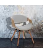 Chaise Visby 2 chêne/blanc - 72x53x59 cm