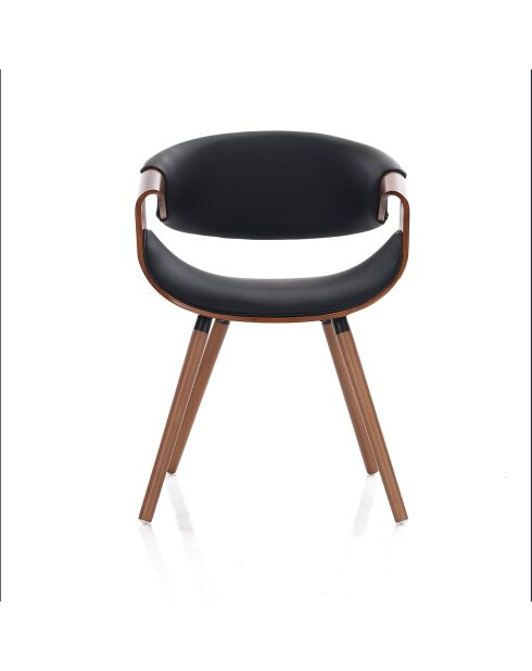 Chaise Visby 2 noyer/noir - 72x53x59 cm