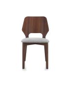 2 Chaises Natacha noyer/gris - 84x48x55 cm