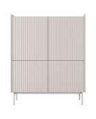 Meuble haut 4 portes Malena beige - 126.2x100x38 cm