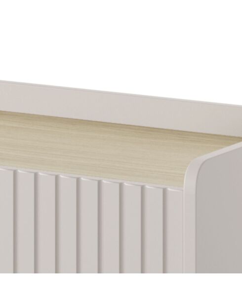 Meuble haut 4 portes Malena beige - 126.2x100x38 cm