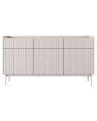 Buffet 3 portes + 3 tiroirs Malena beige - 82.2x153x38 cm