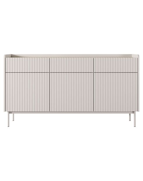Buffet 3 portes + 3 tiroirs Malena beige - 82.2x153x38 cm