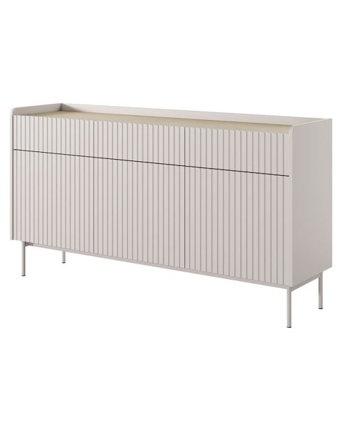 Buffet 3 portes + 3 tiroirs Malena beige - 82.2x153x38 cm