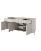 Buffet 3 portes + 3 tiroirs Malena beige - 82.2x153x38 cm