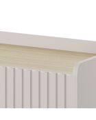 Buffet 3 portes + 3 tiroirs Malena beige - 82.2x153x38 cm