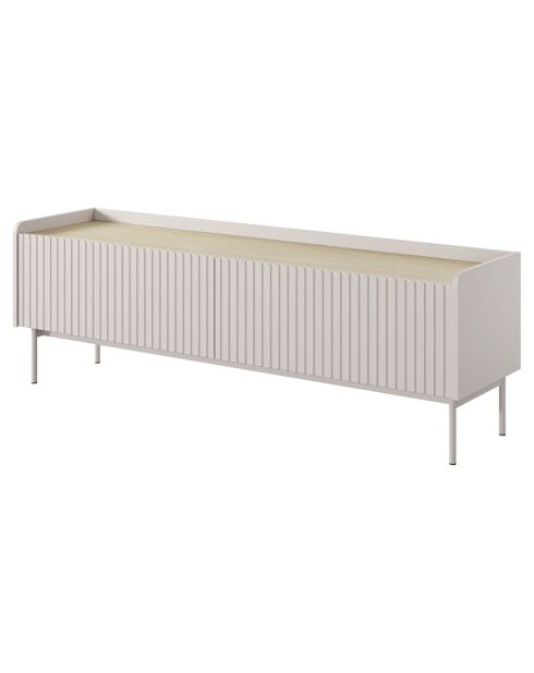 Meuble TV 2 portes Malena beige - 50.2x153x38 cm