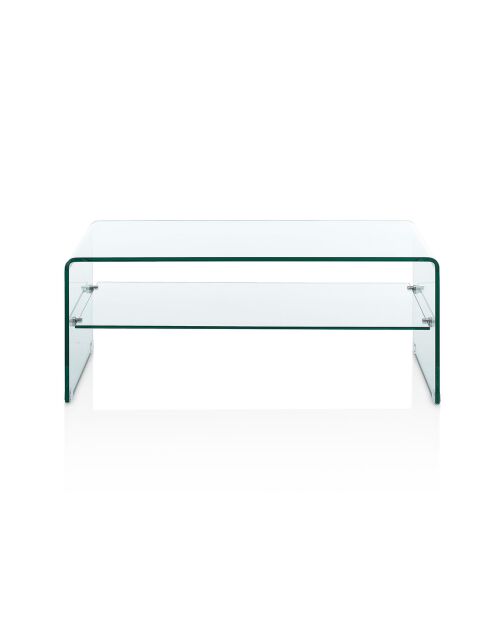Table basse Cristal Evo transparente - H40xL100xP50 cm