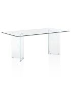 Table/Bureau rectangulaire Kaya 180 transparent - H78xL180xP90 cm