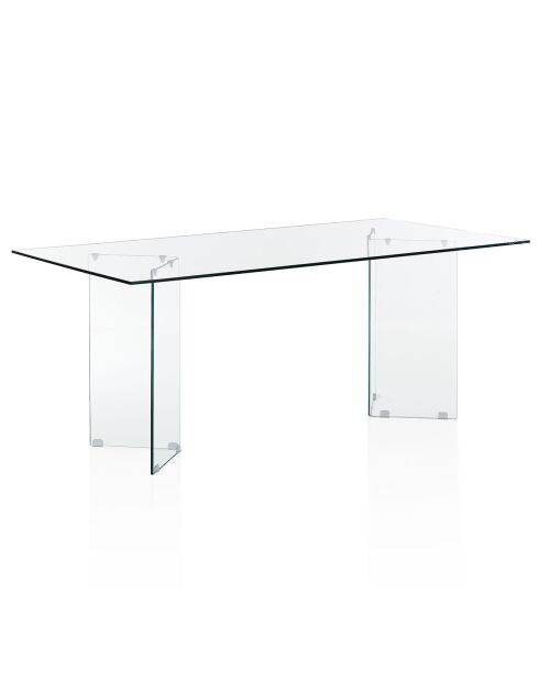 Table/Bureau rectangulaire Kaya 180 transparent - H78xL180xP90 cm